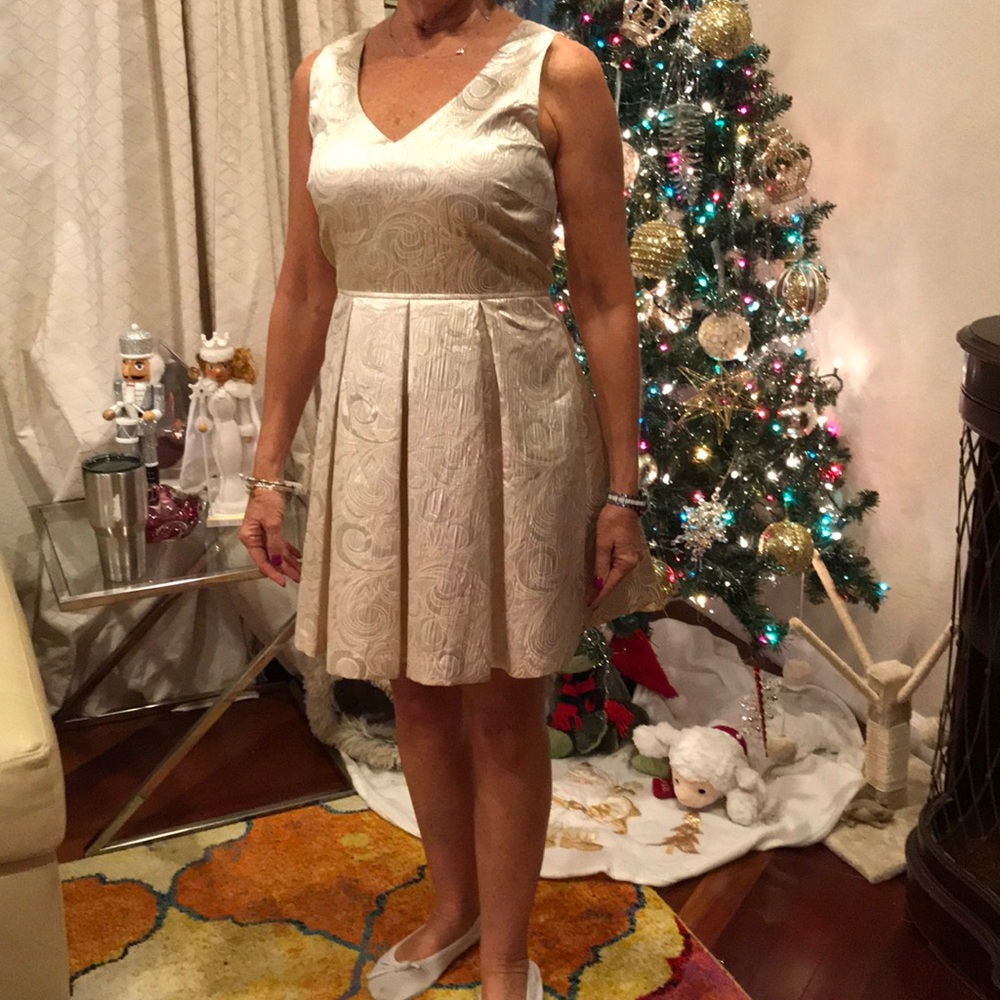 Boston proper size 8 gold dress